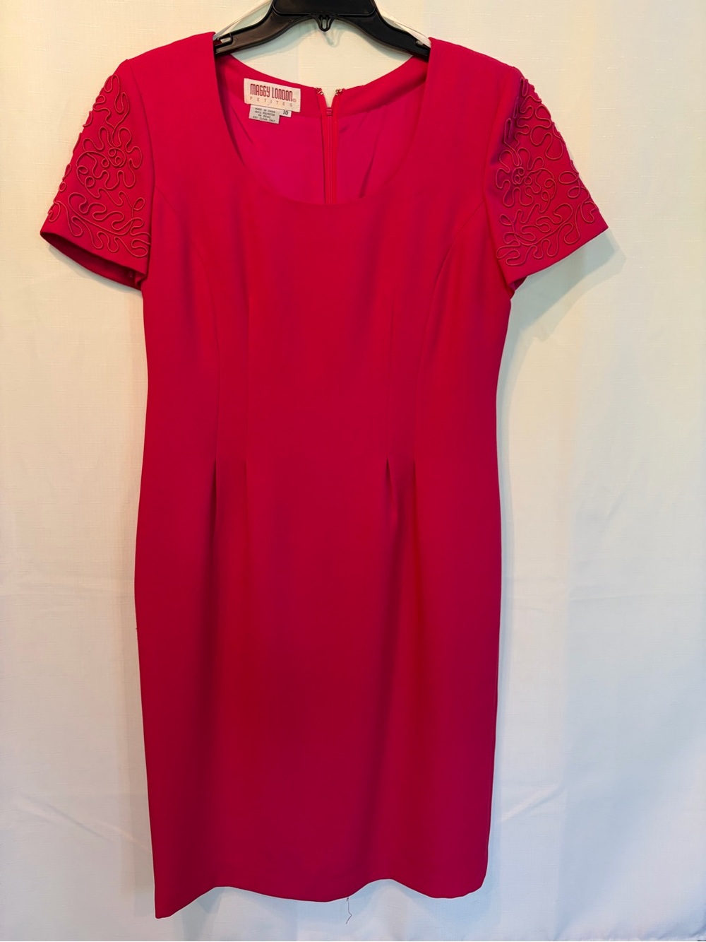 Maggy London Fuchsia Short-Sleeve Sheath Dress